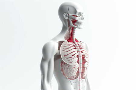 Abstract 3d human character health care concept,psychotherapy,doctor,disease treatment, Generative AIの素材