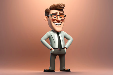 3d minimal scene, mockup doctor character, Generative AIの素材