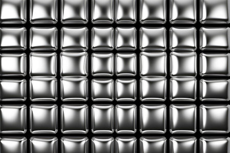 Close-up silver metallic object, abstract background, Generative AIの素材