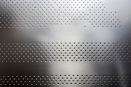 Close-up silver metallic object, abstract background, Generative AIの素材