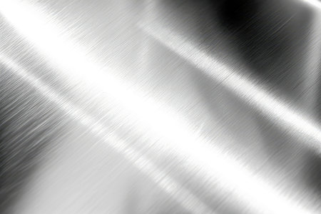 Close-up silver metallic object, abstract background, Generative AIの素材