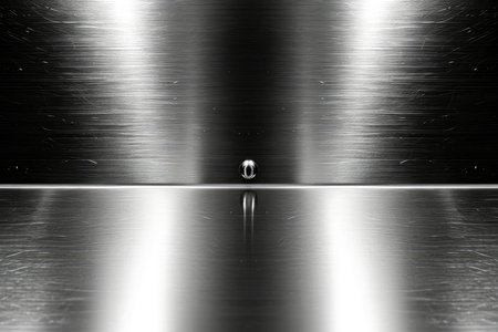 Close-up silver metallic object, abstract background, Generative AIの素材