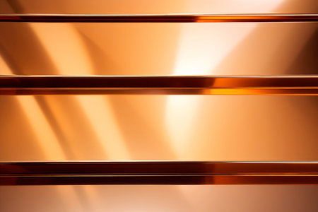 Close-up gold metallic object, abstract background, Generative AIの素材