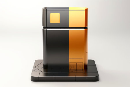 Close-up, 3d mockup of abstract atm automatic deposit machine icon,minimal background, Generative AIの素材