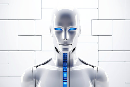 3d abstract human head,face, Psychic waves concept, Generative AIの素材