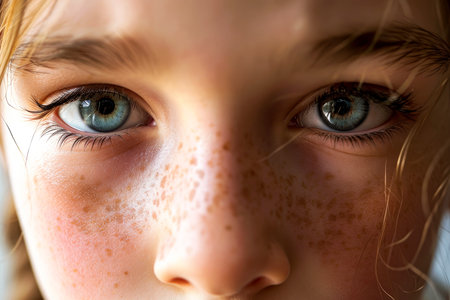 Close-up,Symptoms of health issues and disease on child, medical treatment concept, Generative AIの素材