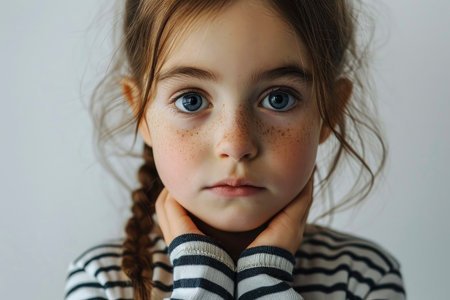 Close-up,Symptoms of health issues and disease on child, medical treatment concept, Generative AIの素材