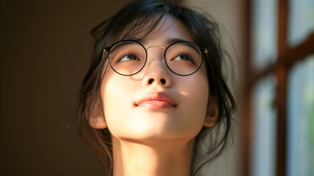 Close-up, portrait of successful businesswoman posing, Generative AIの素材