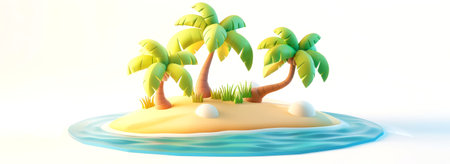 Close-up, Beautiful abstract cute landscape background,minimal style, Generative AIの素材