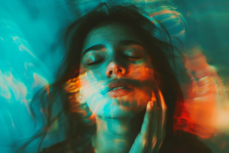 Close-up, Portrait women, stop violence against Women, Generative AIの素材