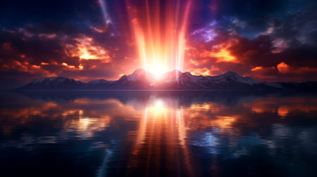 Empty pathway to the future wonderland background, Generative AIの素材