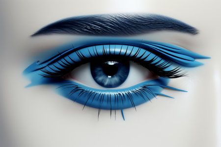 Close-up, hyper-realistic abstract single eye, Generative AIの素材