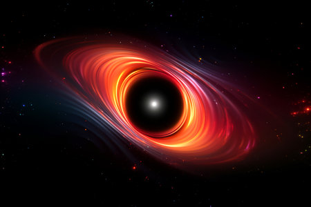 Abstract colorful galaxy wallpaper,black hole,abstract neon light, Generative AIの素材