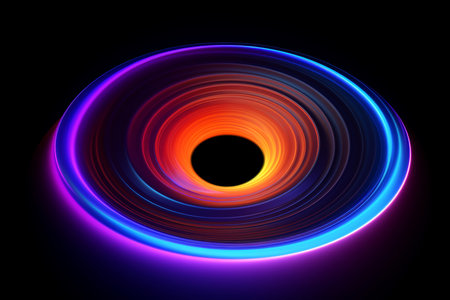 Abstract colorful galaxy wallpaper,black hole,abstract neon light, Generative AIの素材