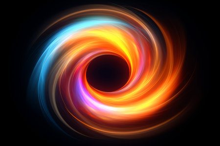 Abstract colorful galaxy wallpaper,black hole,abstract neon light, Generative AIの素材