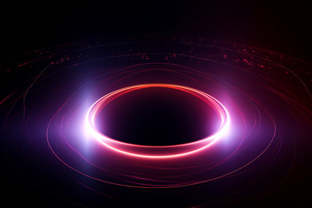 Abstract colorful galaxy wallpaper,black hole,abstract neon light, Generative AIの素材