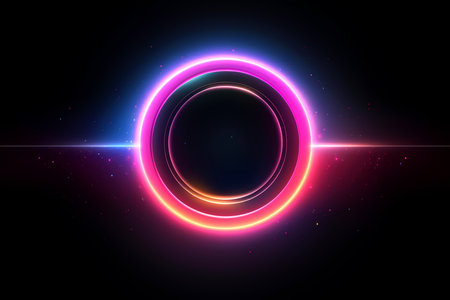 Abstract colorful galaxy wallpaper,black hole,abstract neon light, Generative AIの素材