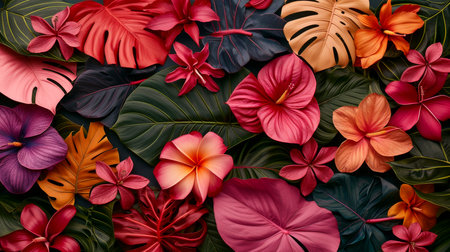 Close-up, Beautiful fresh nature view with plants, leaves, and garden background, Generative AIの素材