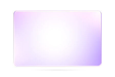 Translucent purple rectangular icon, ideal for dashboard, ID card, interface panel, or placeholder, 3d renderingの写真素材