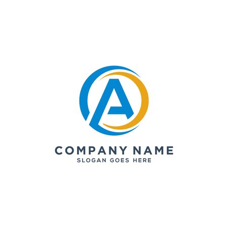 Letter A logo template Vector illustrationのイラスト素材