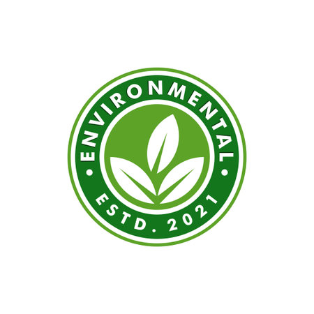 environmental logo design. nature icon. Natural symbol logotype vector illustrationのイラスト素材