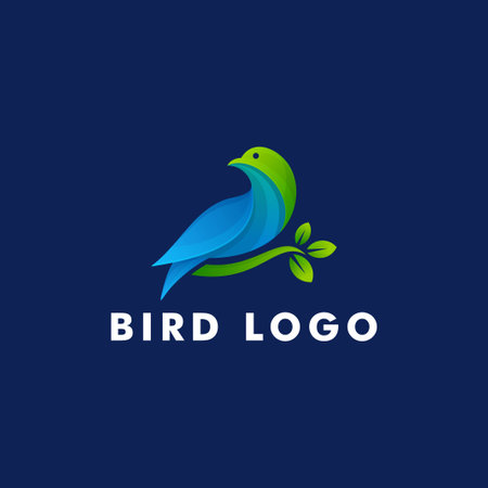 Bird logo design, Animal icon symbol vector illustrationのイラスト素材