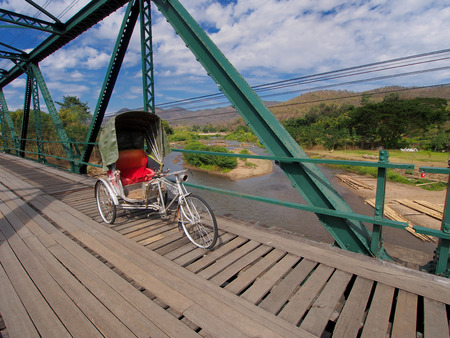World War II Memorial Bridge in Pai, Thailandの写真素材