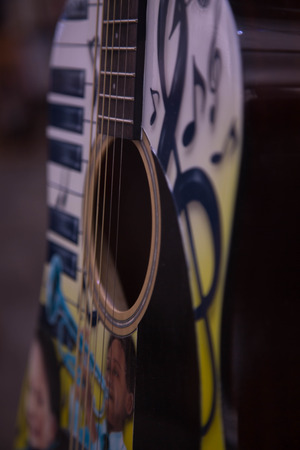 Beautiful guitar body painted background