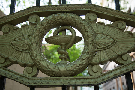 Pharmacy sign medicine healthcare system entrance backgroundの写真素材