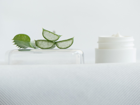 Concept skin care aloe cosmetic component copy spaceの写真素材