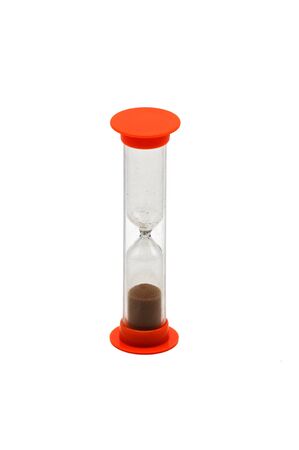 Hourglass on an isolated white background. Sand clock