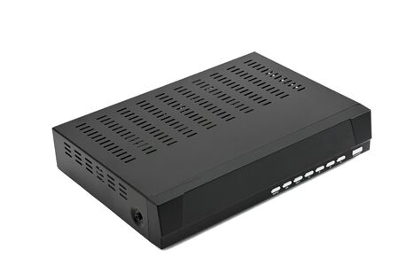 Digital TV receiver on an isolated white background.Tuner