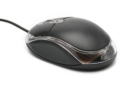 Computer mouse on a white isolated backgroundの写真素材