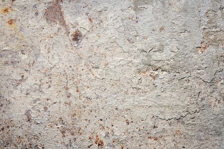 Cement on rusty metal for background