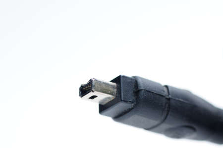 Digital cable with plugs standard DV, 1394 and ilink on isolated white background