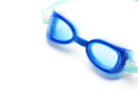 Swimming goggles on an isolated white background
