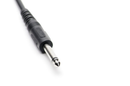 Audio cable with XLR and TRS jack connectors for microphones and professional audio equipment on an...