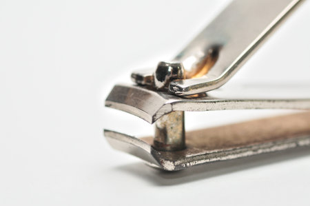 Nail clippers on isolated white background