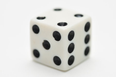 Dice for casino and backgammon on isolated white background