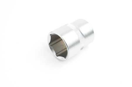 Wrench for nuts and bolts on an isolated white background
