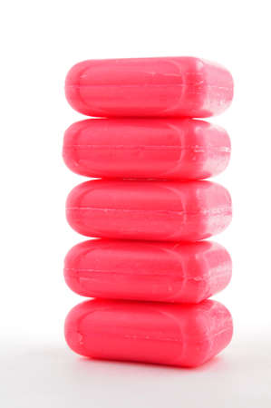 Soap for household use on an isolated white backgroundの写真素材