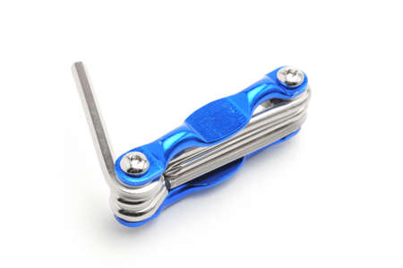 Multi keys for bike repair and tuning on isolated white background