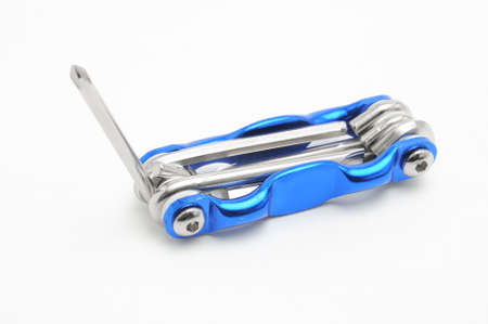 Multi keys for bike repair and tuning on isolated white background