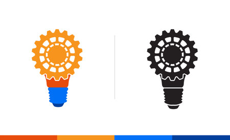 bulb idea logo concept vector illustration conceptのイラスト素材