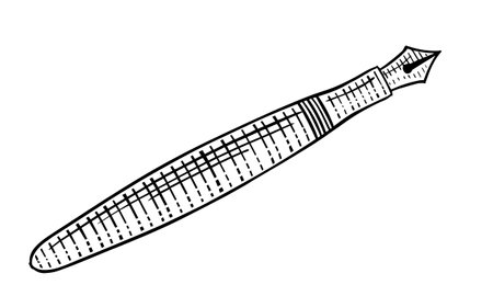 ink pen hand drawn engraved sketch drawing vector illustrationのイラスト素材