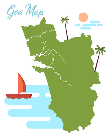 goa map vector design illustrationのイラスト素材