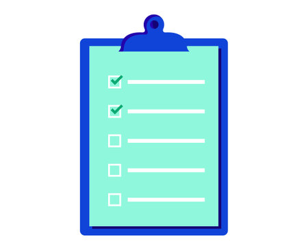 writing pad with tick markのイラスト素材