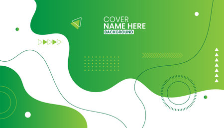 abstract modern wavy memphis cover design background vectorのイラスト素材