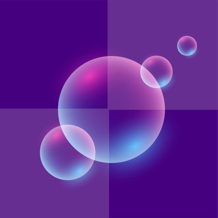bubble effect on transparent background vectorのイラスト素材