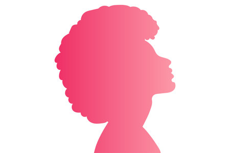 happy womens day woman side view silhouette vectorのイラスト素材